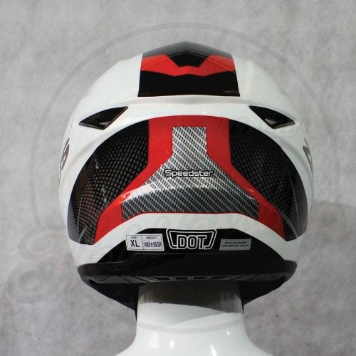 Helm Zeus 811 White Red Back